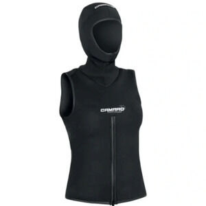 Camaro Unisex Medium Titanium Icevest Pro Wetsuit Top Black NWT Attached Hood